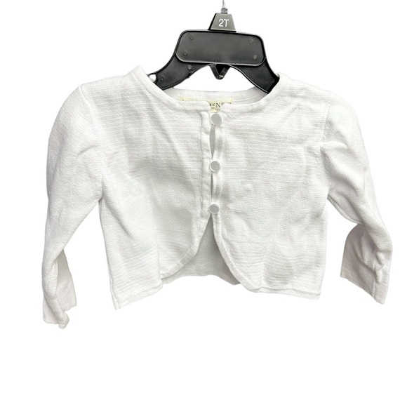 Hope & Henry - Dressy Cropped Cardigan Sweater - White - 18-24 months - Picture 3 of 5